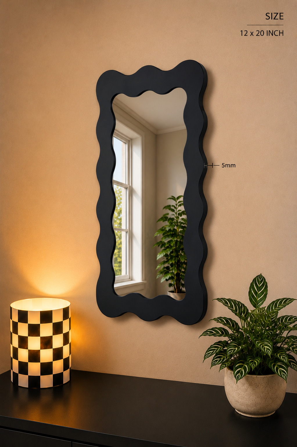 Wave Mirror – Modern Aesthetic Wall Mirror