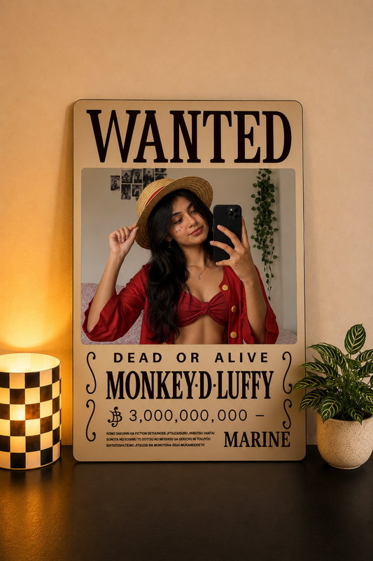 Luffy Wanted Mirror – One Piece Wall Mirror