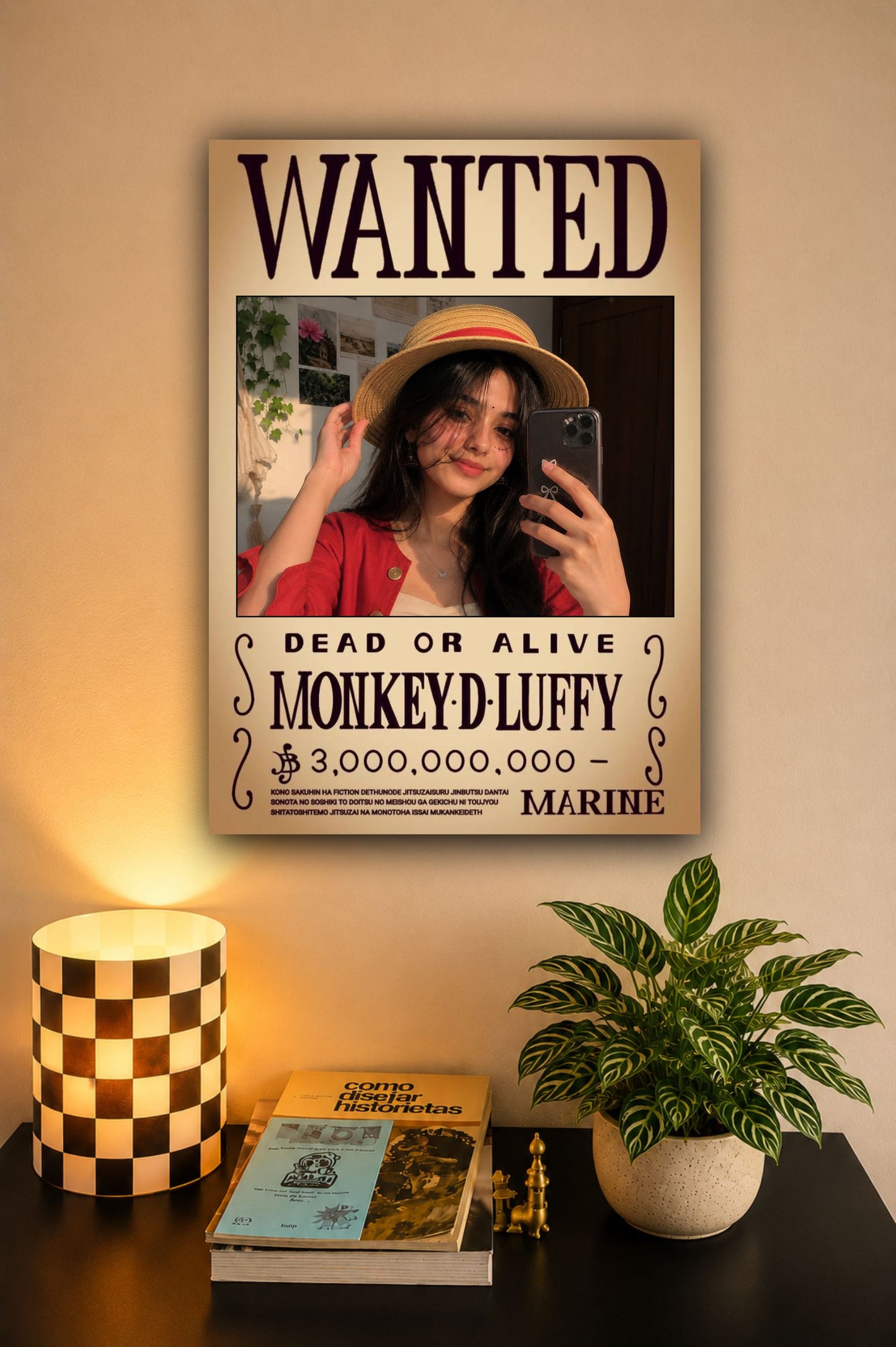 Luffy Wanted Mirror – One Piece Wall Mirror