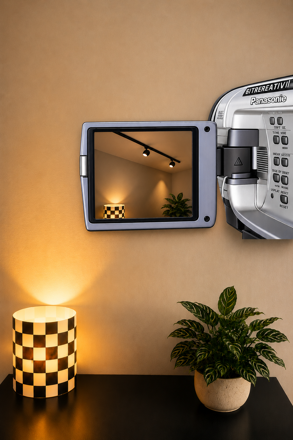 Y2K Handycam Mirror Wall Art