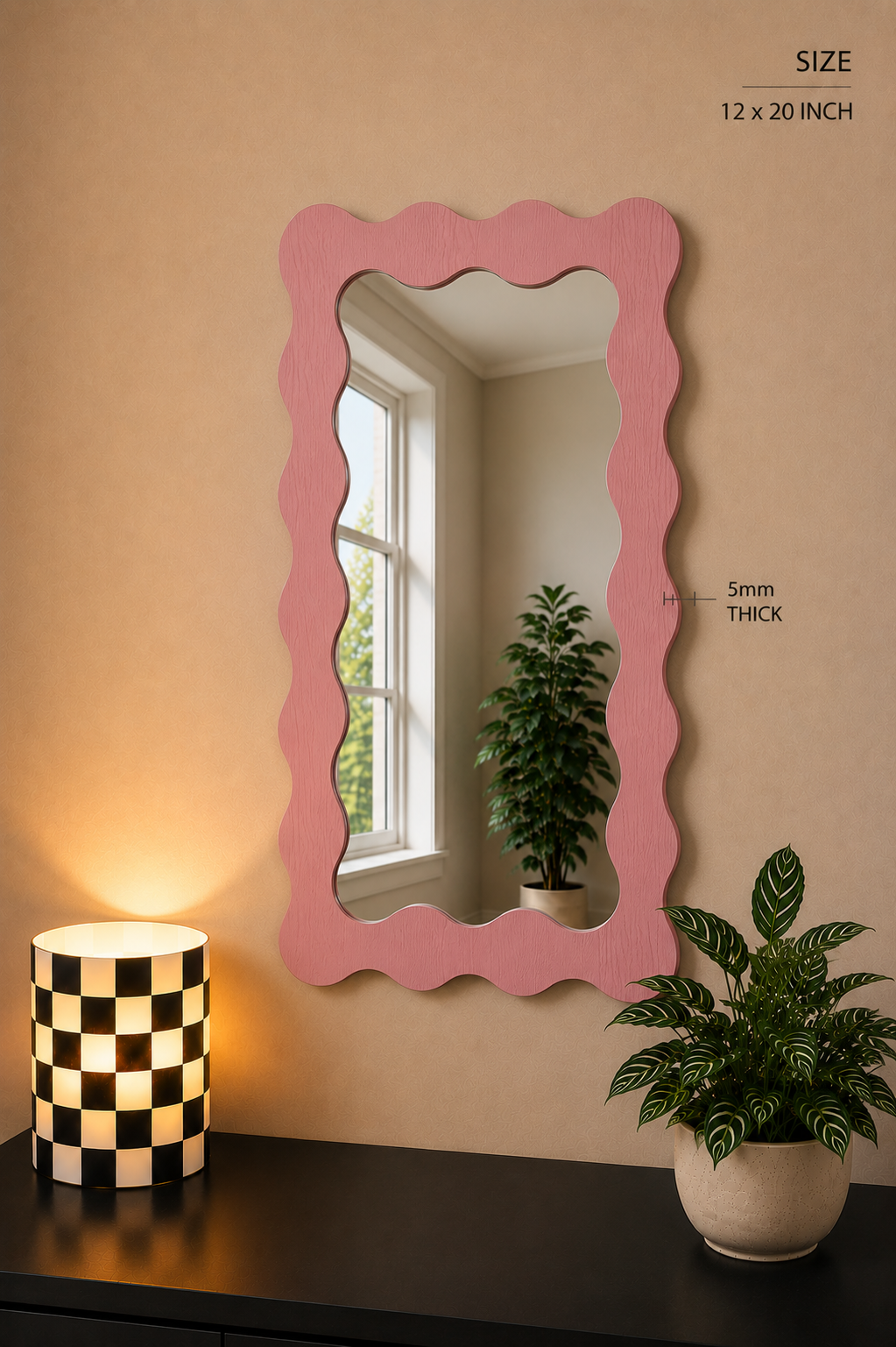 Wave Mirror – Modern Aesthetic Wall Mirror