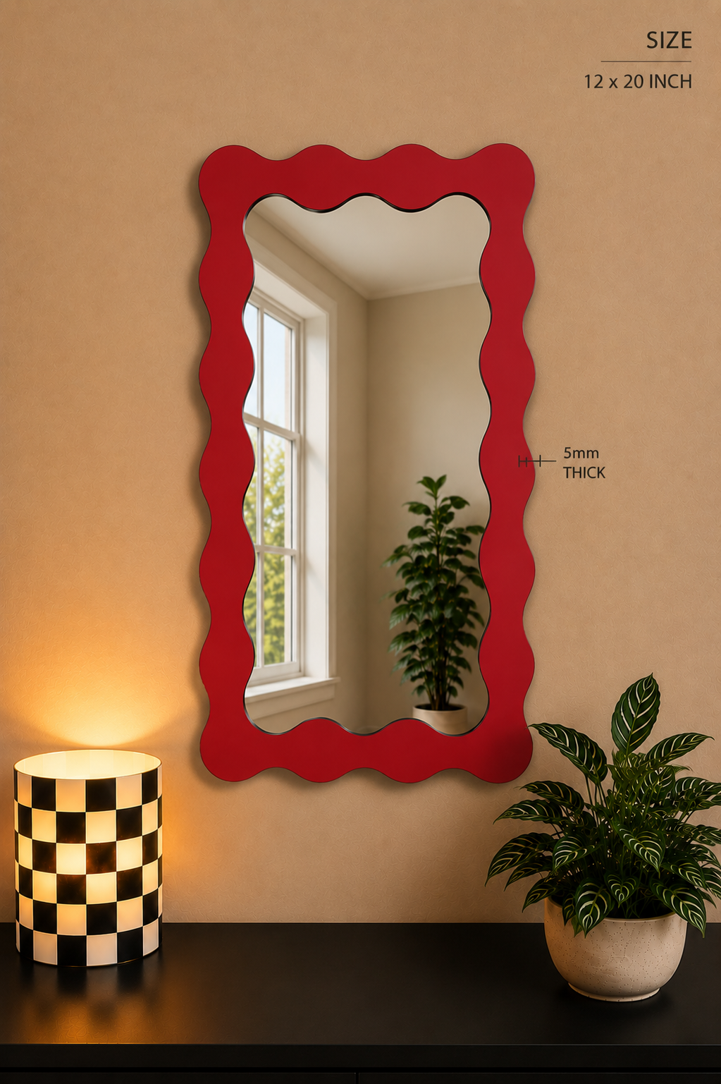 Wave Mirror – Modern Aesthetic Wall Mirror